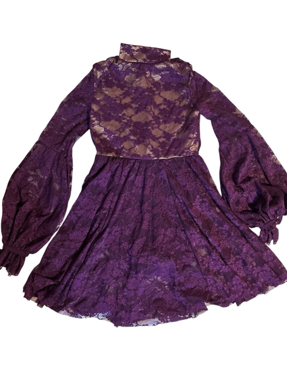 Weissman purple lace dance leotard